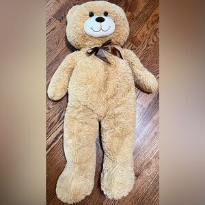 Amazon Tan Stuffed Bear with Brown Bow